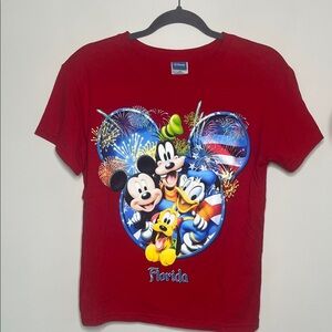 Disney Red Kids T-Shirt with Mickey and Friends